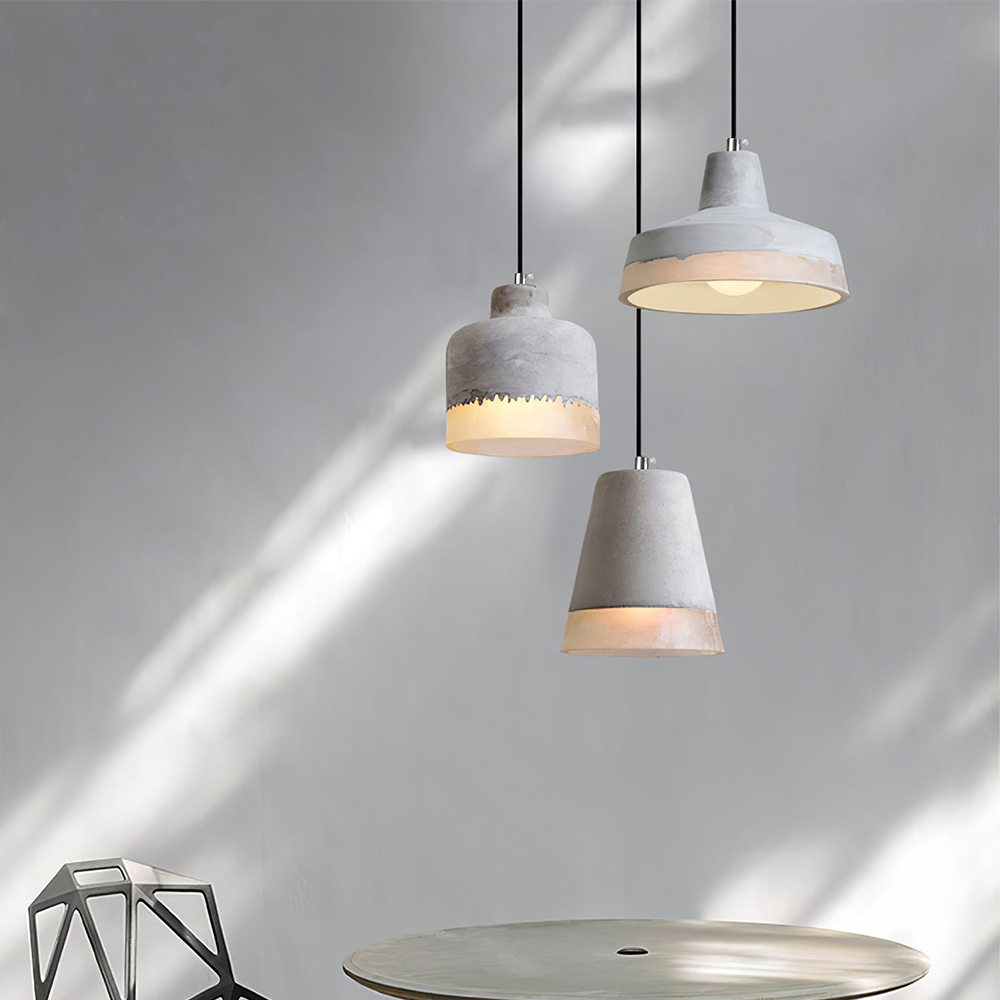 Homwarmy Modern Cement Industrial Grey Kitchen Island Pendant Lights ...