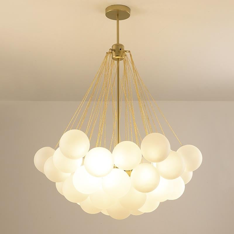 Homwarmy Chandelier Creative White Glass Bubble Cloud Dining Room