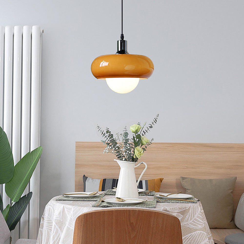 Bauhaus Egg Tart Glass Pendant Light