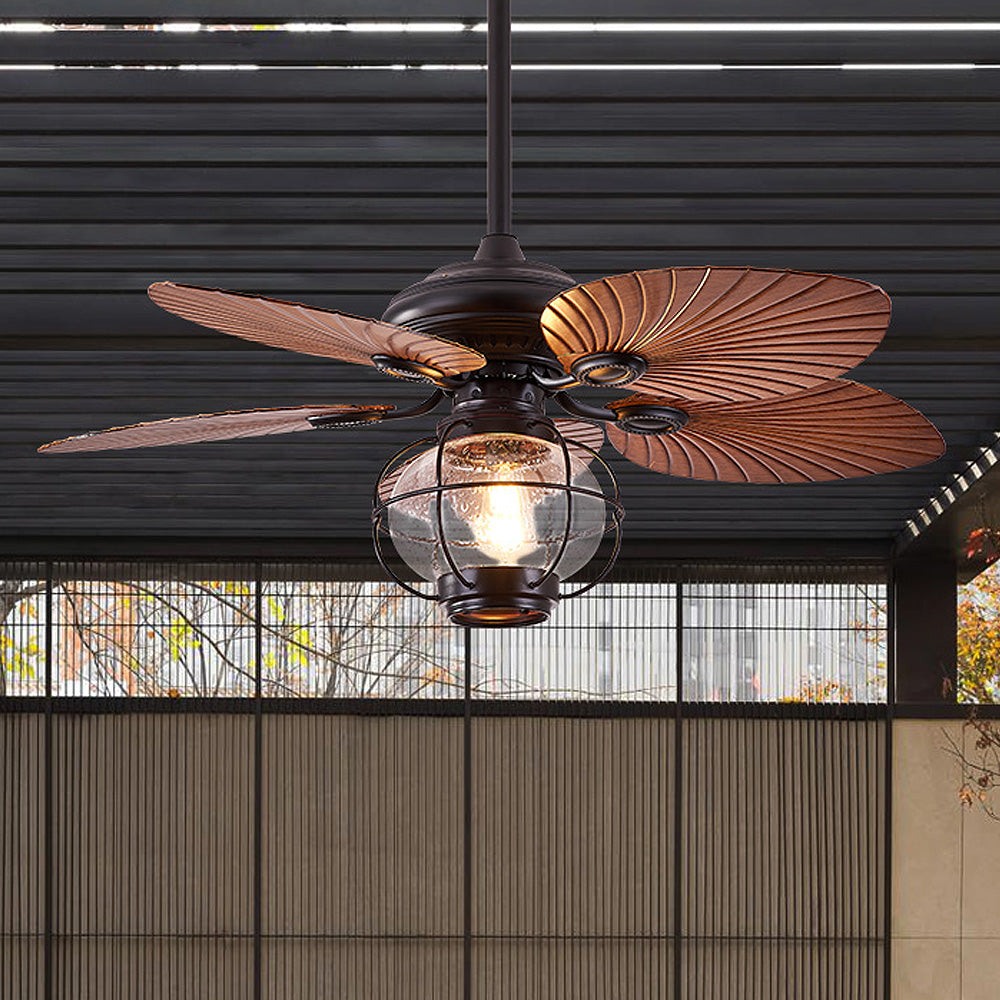 Creative Leave Black Ceiling Fans with Lights