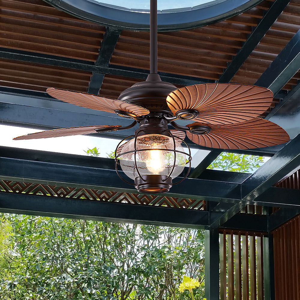 Creative Leave Black Ceiling Fans with Lights