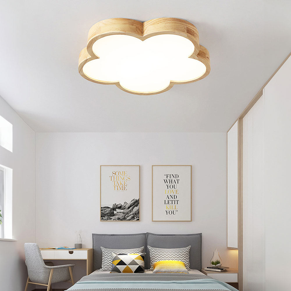 Creative Flower-Shaped Bedroom Flushmount Ceiling Light