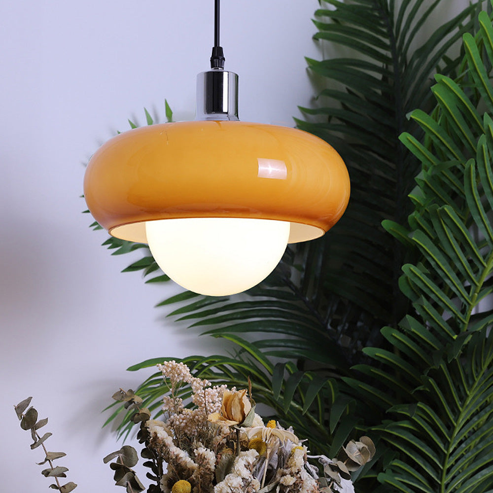 Bauhaus Egg Tart Glass Pendant Light