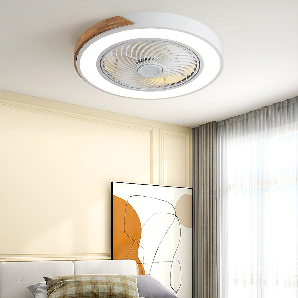 Modern Simple Wooden Ceiling Fans With LED Lights