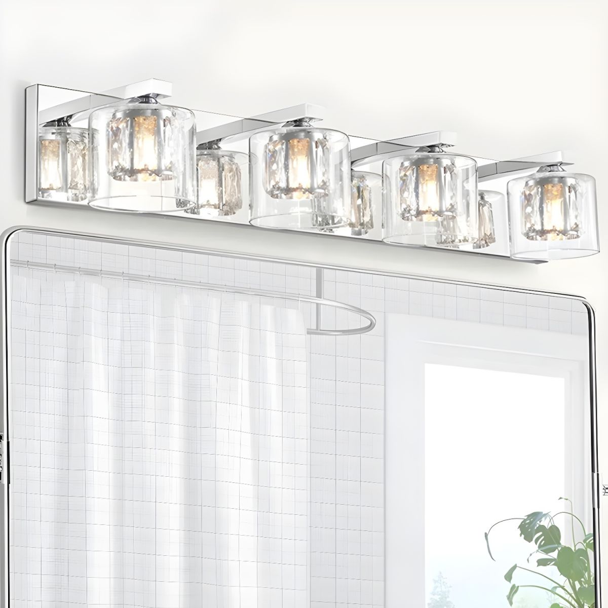 Glass LED Modern Bathroom Vanity Wall Light -Homwarmy