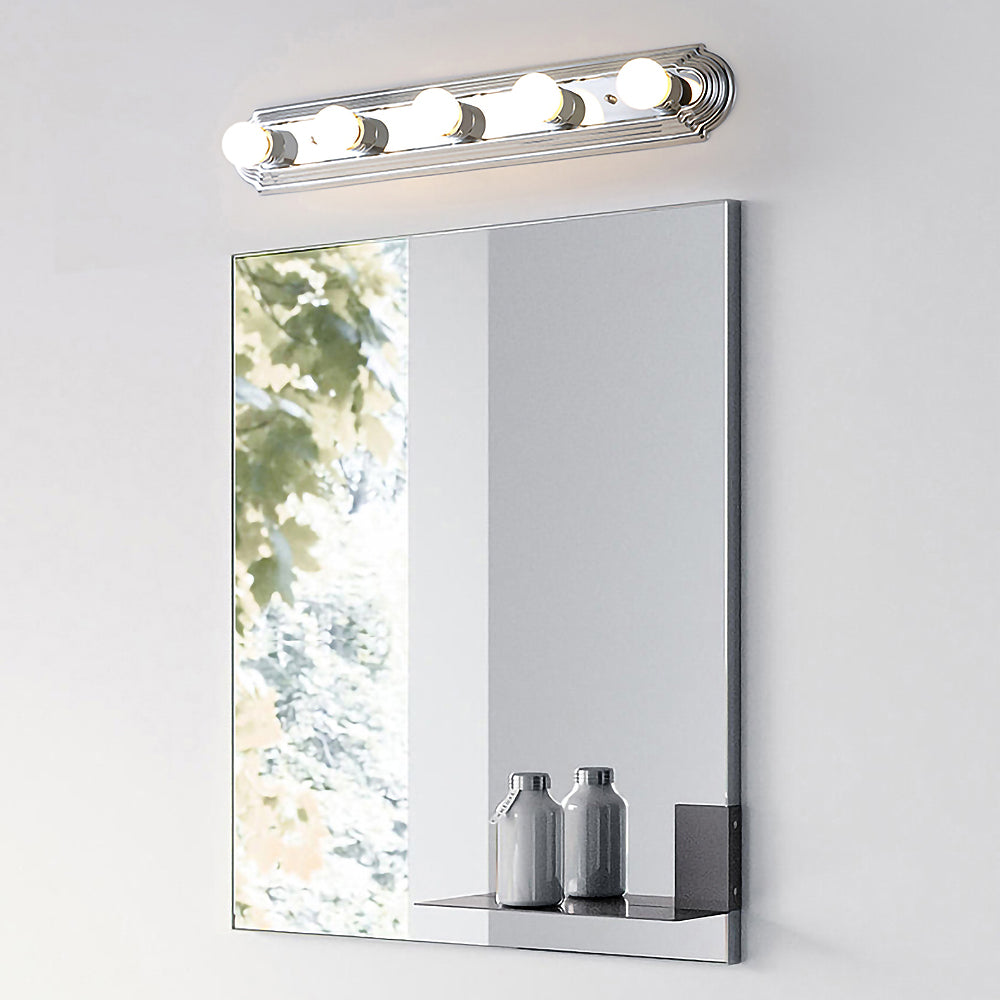 Nordic Metal Silver Bathroom Vanity Lighting -Homwarmy
