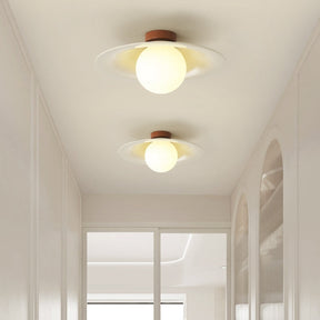 French Cream Iron Led Ceiling Lamp -Homwarmy