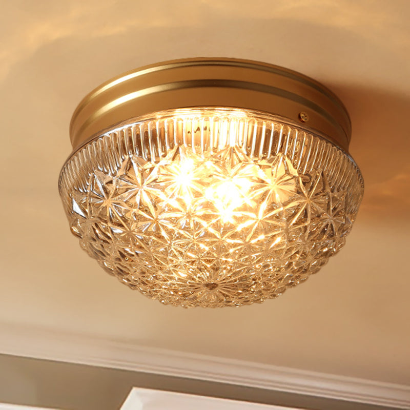Glass Bowl Bedroom Ceiling Light Fixture -Homwarmy