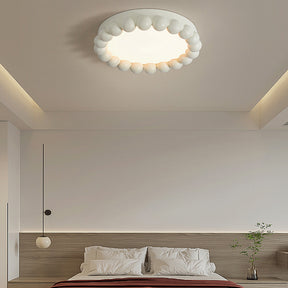 French Creamy Flush Mount Ceiling Lamp