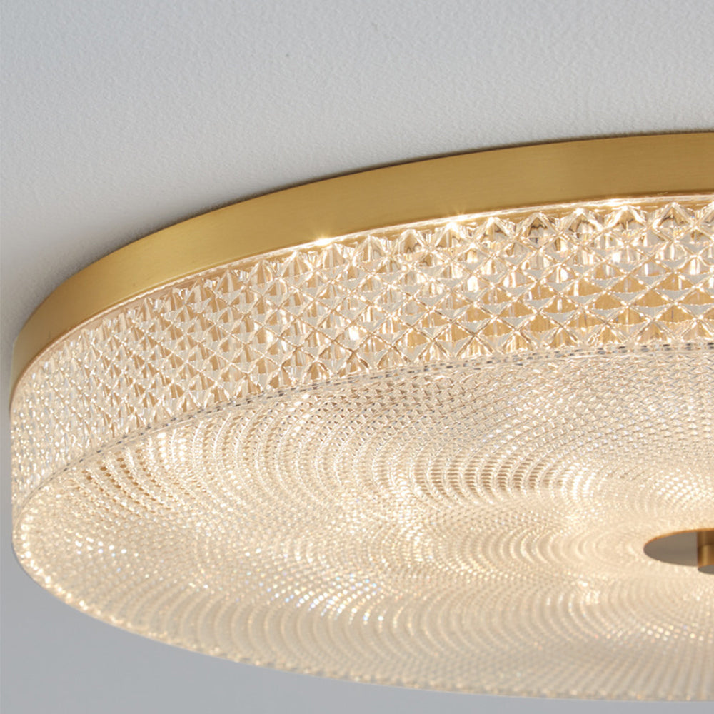 Modern Simple Crystal Copper Ceiling Light Fixture -Homwarmy