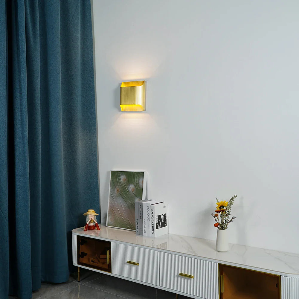 Contemporary Square Bedside Wall Light