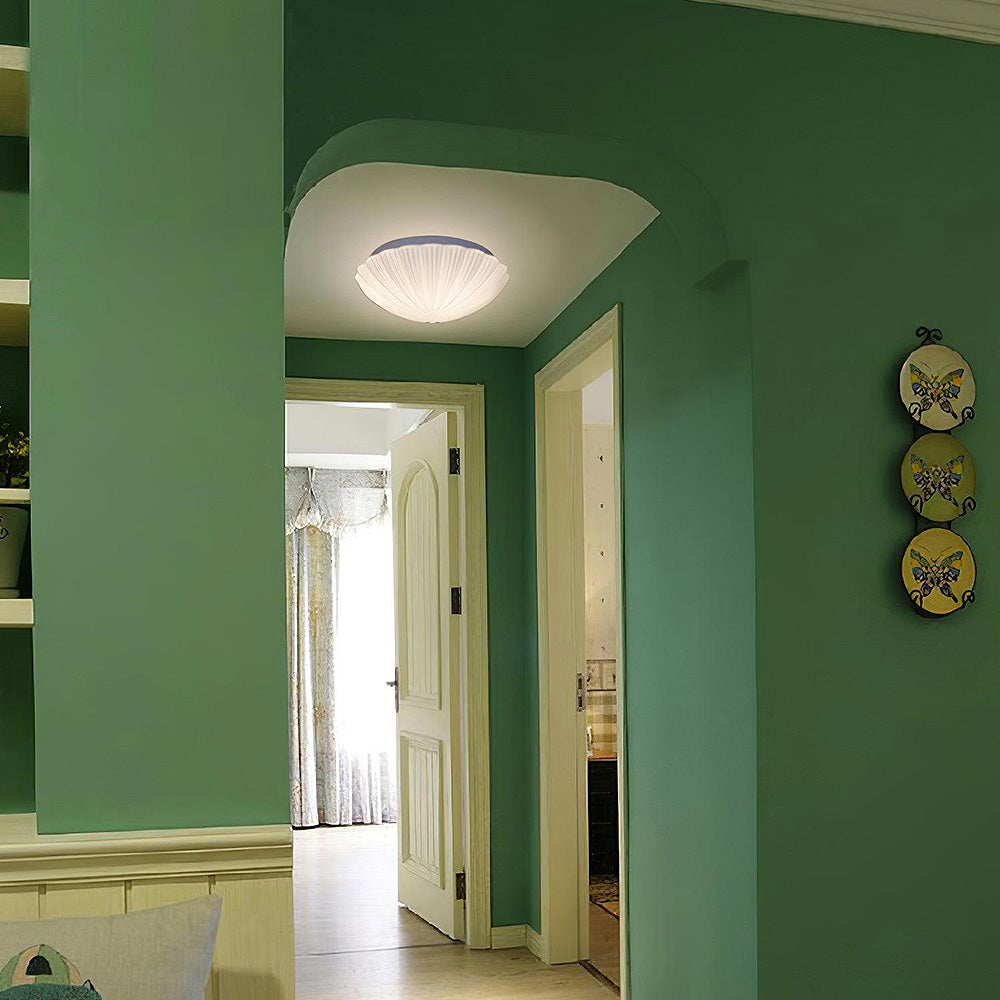 French Style LED Cream Round Ceiling Lamp