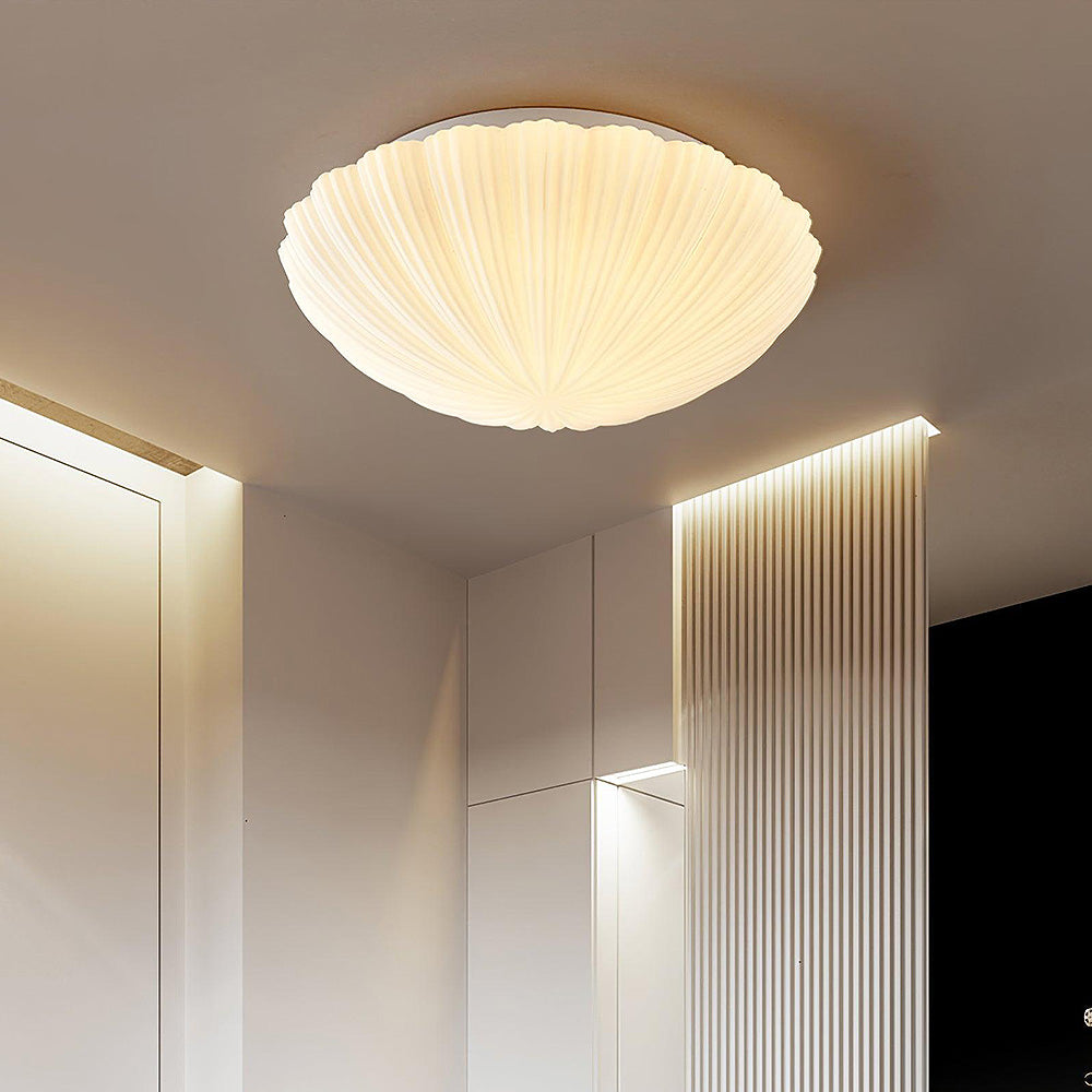 French Style LED Cream Round Ceiling Lamp