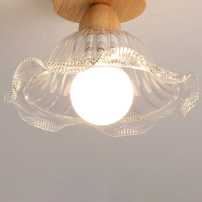 Modern Mini Glass Semi Flush Ceiling Light