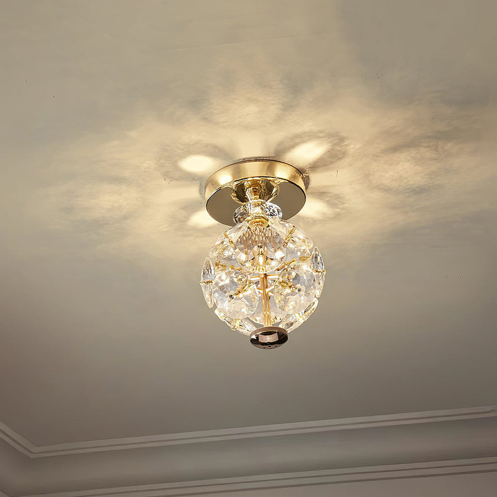 Retro Vintage Crystal Clear Ceiling Light