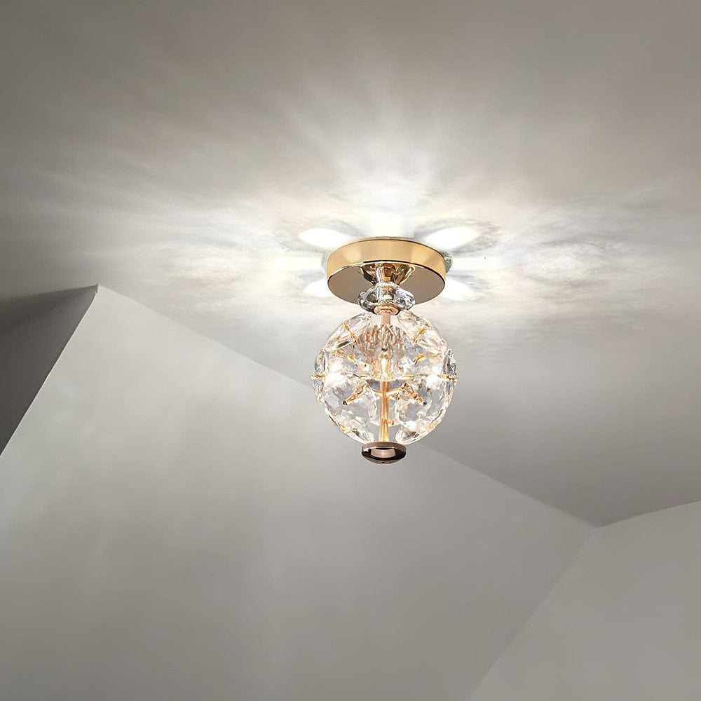 Retro Vintage Crystal Clear Ceiling Light