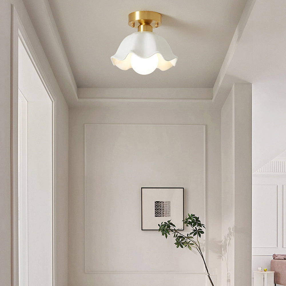 Minimalist French Style White Ceiling Light