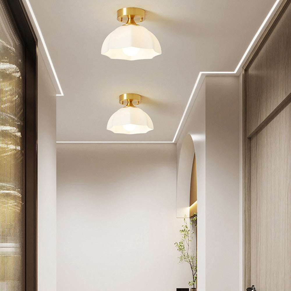 Minimalist French Style White Ceiling Light
