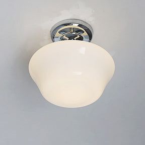 Vintage Sleek Cream Glass Ceiling Light
