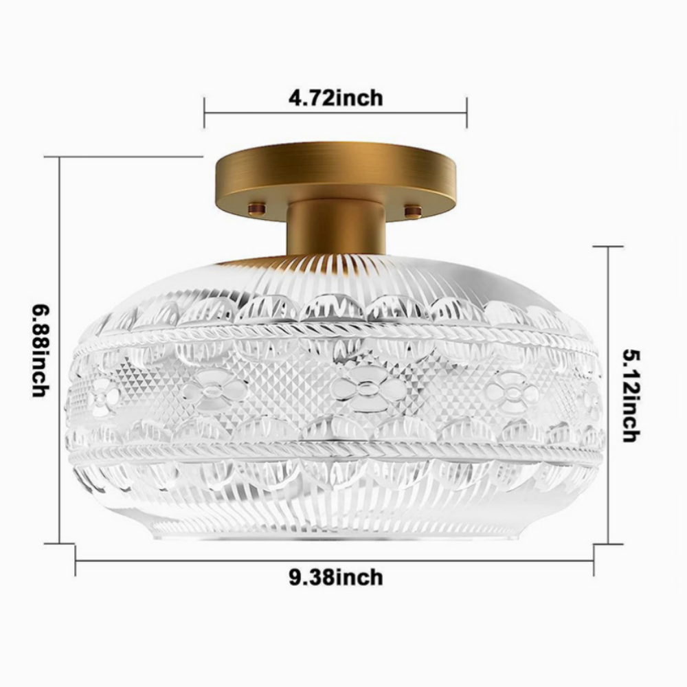 Luxury Clear Glass Ceiling Hall Light