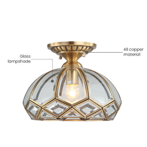 Contemporary Clear Mesh Lampshade Ceiling Light