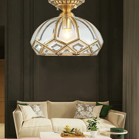 Contemporary Clear Mesh Lampshade Ceiling Light
