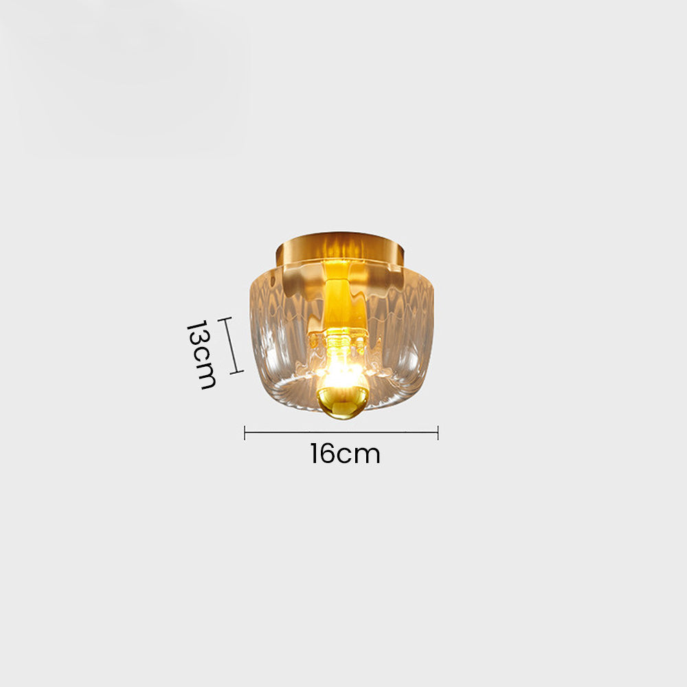 Modern Small Simple Clear Glass Ceiling Light -Homwarmy