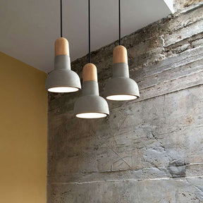 Concrete Cement Grey Stained Pendant Light