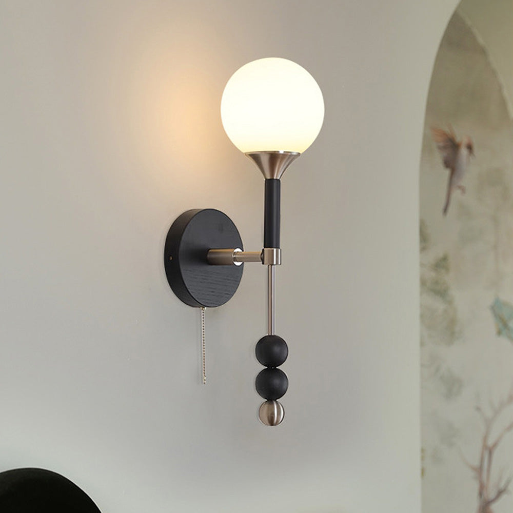 French Wooden Retro Long Wall Light