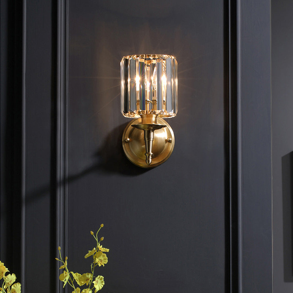 Mid-Century Luxury Crystal Mini Wall Lamp