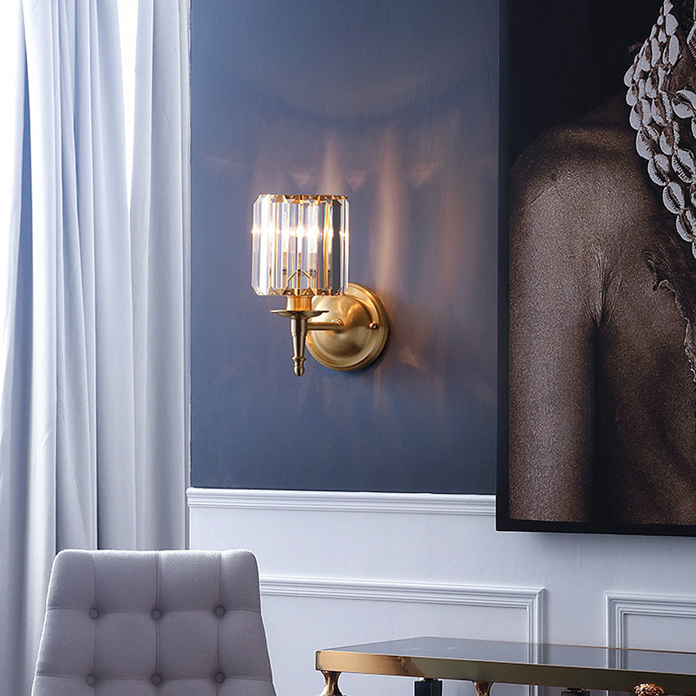 Mid-Century Luxury Crystal Mini Wall Lamp