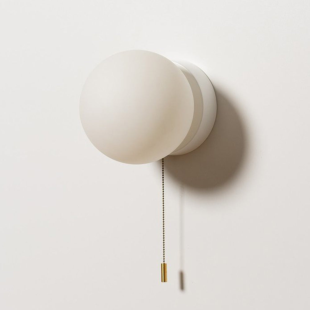 Nordic White Pull Cord Mini Wall Light