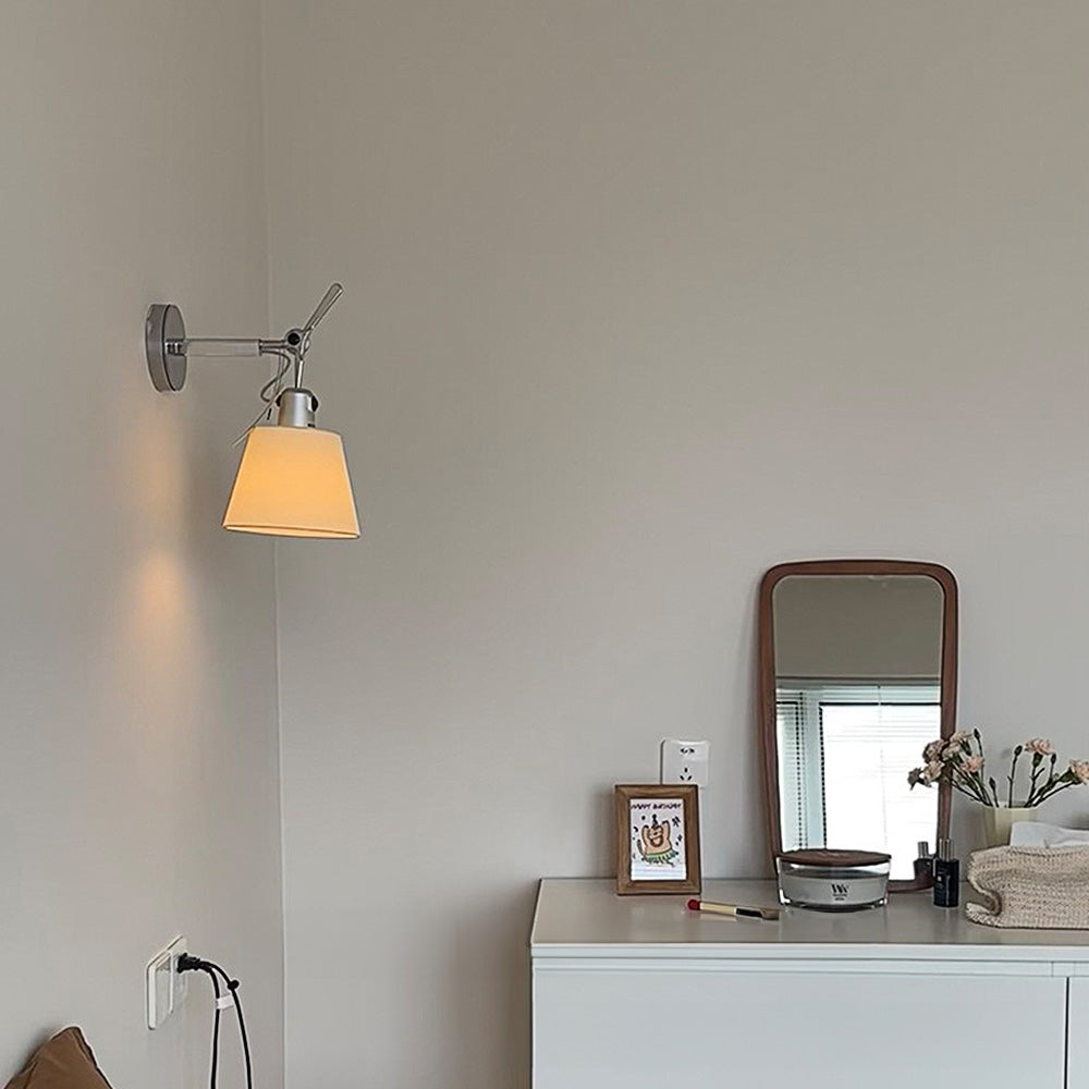 Minimalist Fabric White Spotlight Wall Light