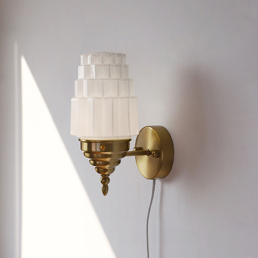 Mid-Century Modern White Wall Light