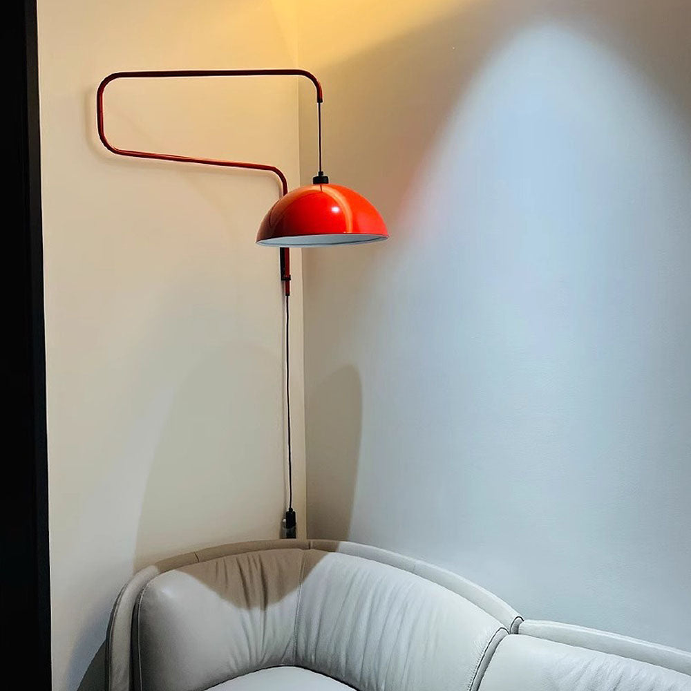 Stylish Adjustable Red Aluminum Wall Light