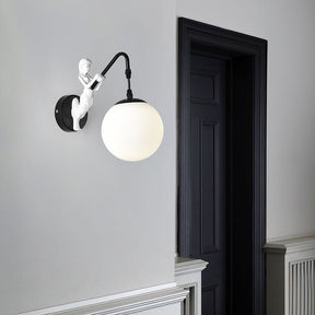 Mid-Century Modern White Wall Light