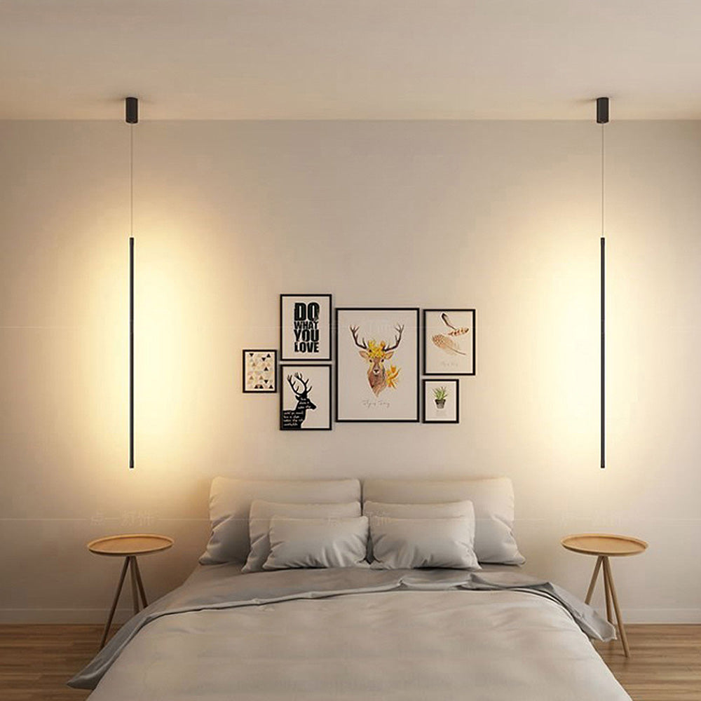 Creative Aluminum Long Bedside LED Pendant Light