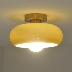 Retro Round Glass Shade Ceiling Light -Homwarmy