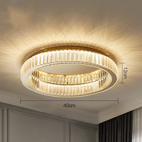 Luxury Round Dimmable Crystal Ceiling Light -Homwarmy