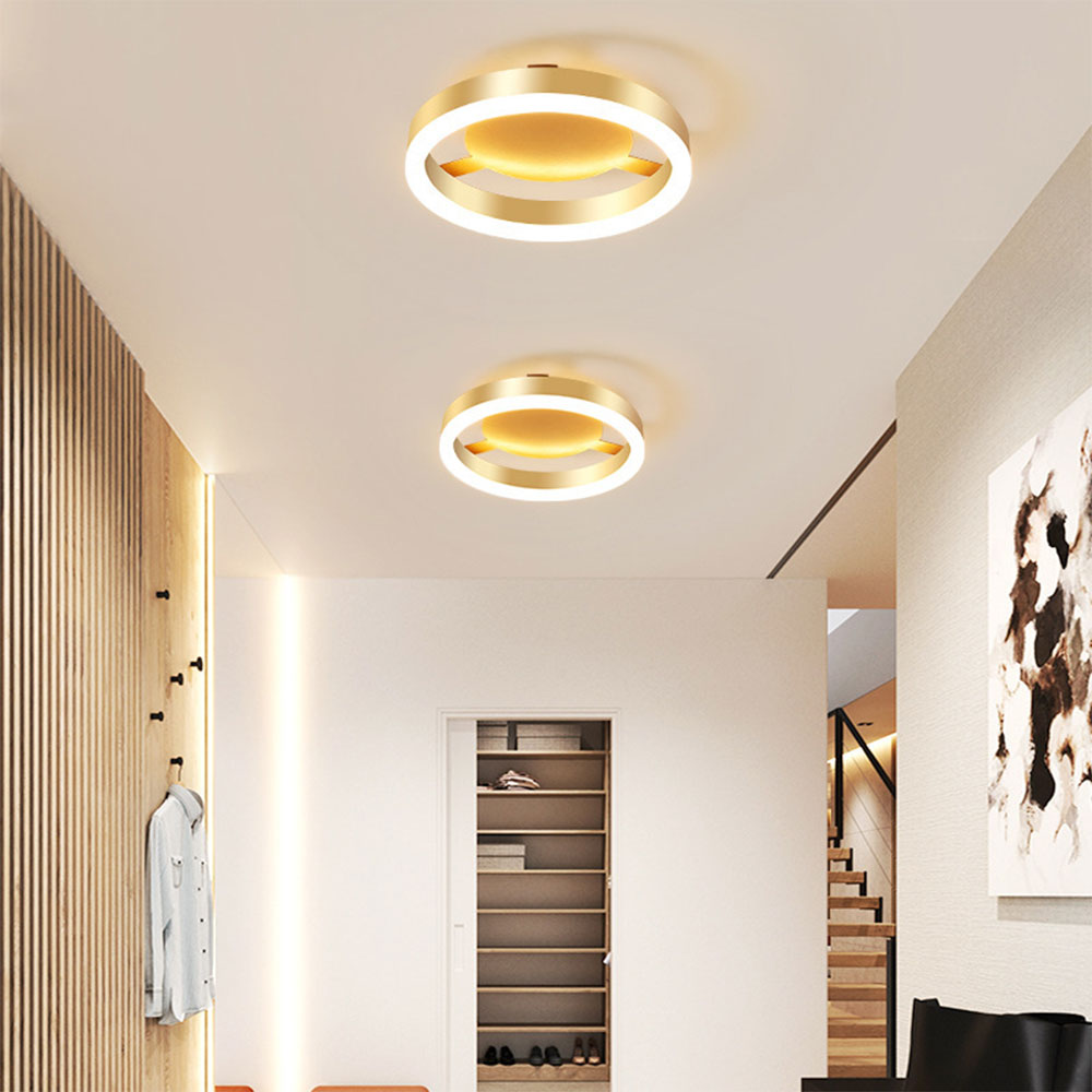 LED Metal Flush Mount Ceiling Light Fixtures For Hallway -Homwarmy