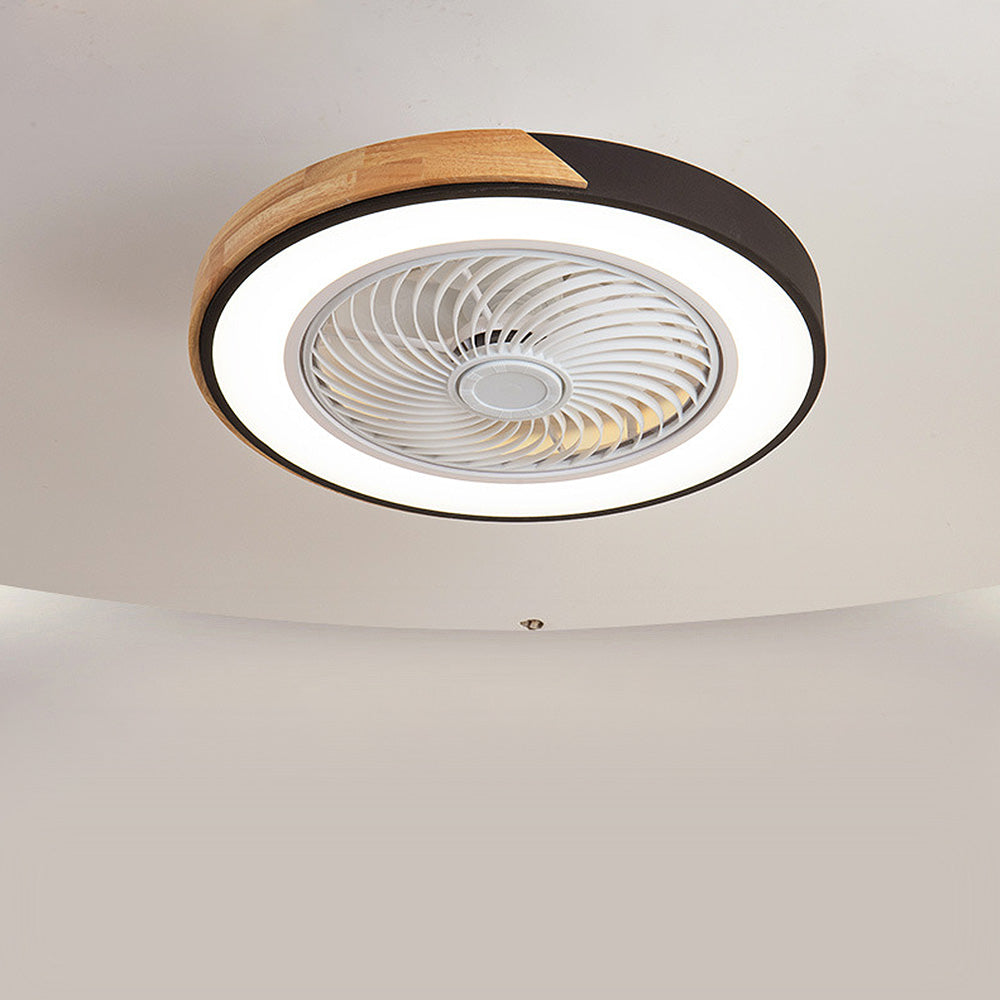 Modern Simple Wooden Ceiling Fans With LED Lights