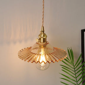 Minimalist Bedside Lotus Glass Wall Lamp