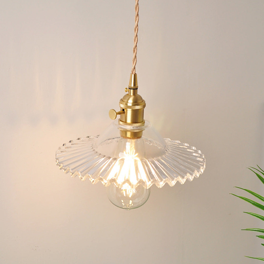 Minimalist Bedside Lotus Glass Wall Lamp