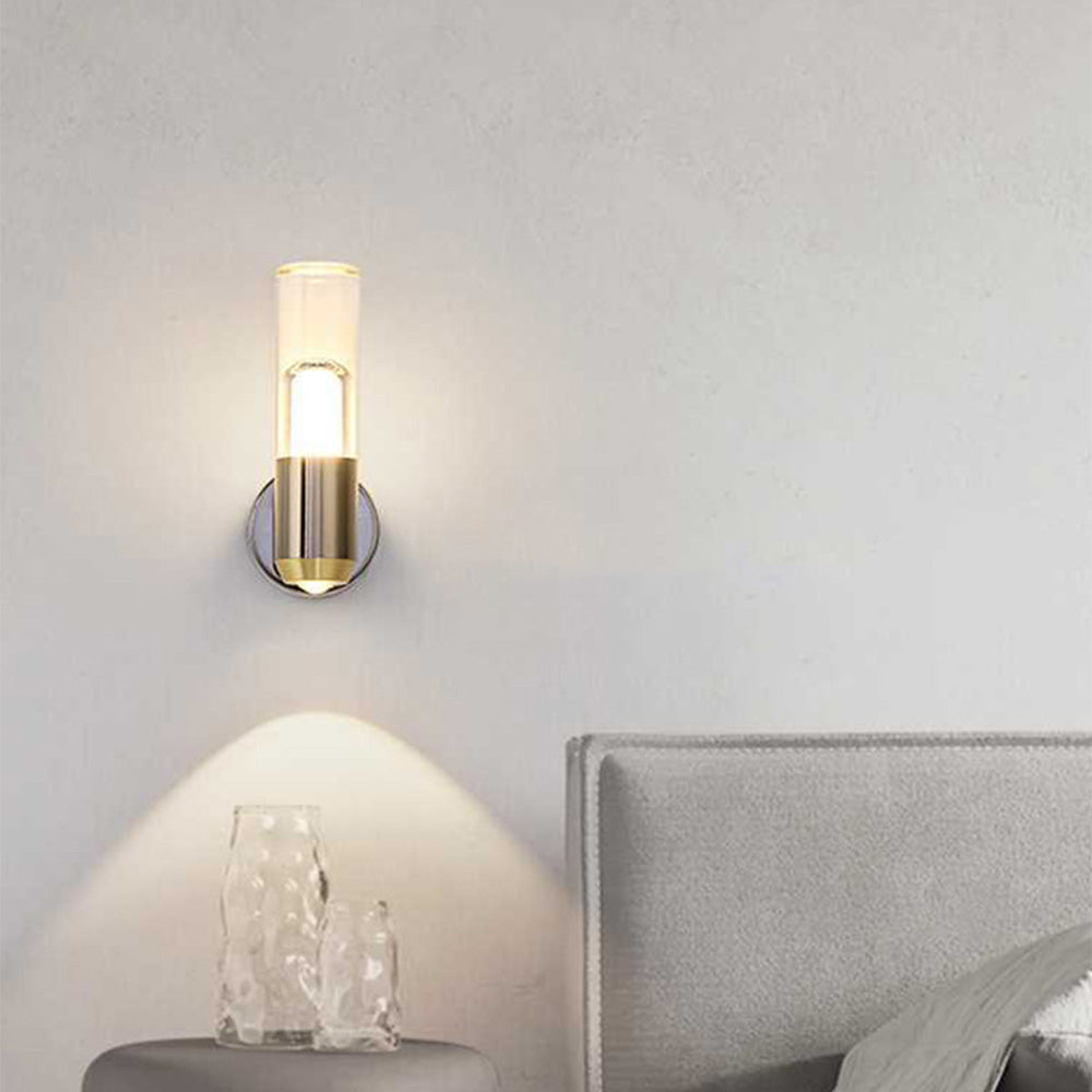 Nordic Cylinder Acrylic Shade Bedside Wall Light