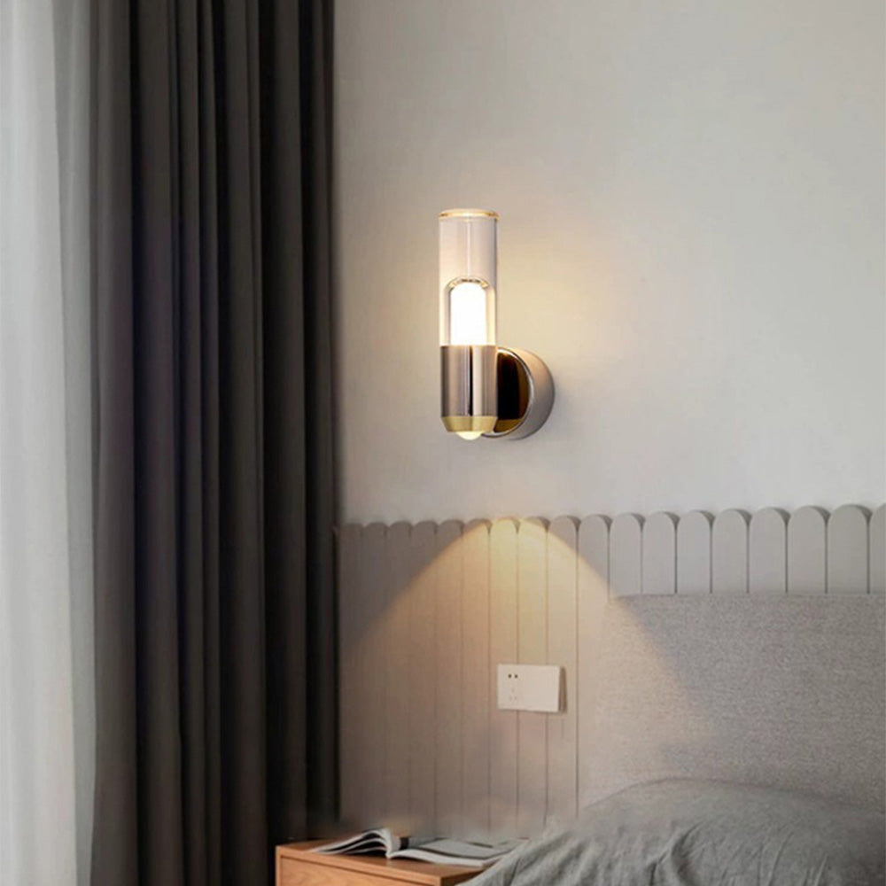 Nordic Cylinder Acrylic Shade Bedside Wall Light