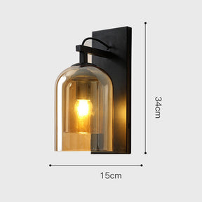 Nordic Cylinder Clear Glass Wall Light