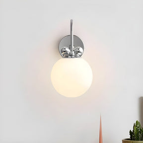 Minimalist French Chrome Globe Wall Light