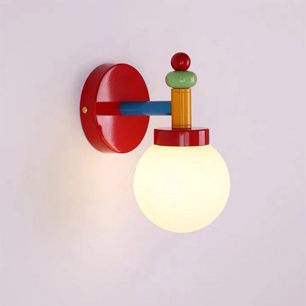 Contemporary Creative Multicolor Spherical Wall Light