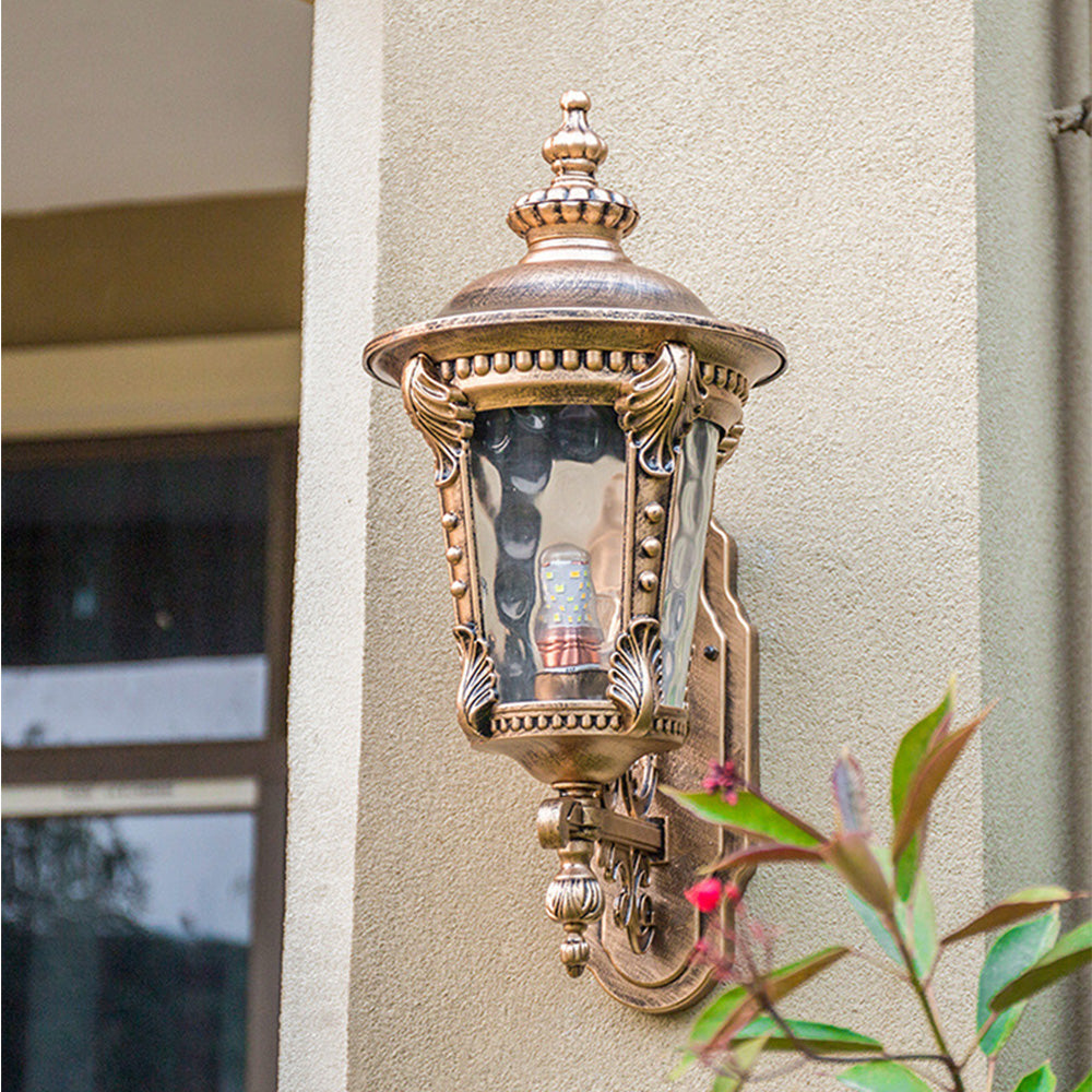 Antique Bronze Retro Glass Wall Lamp