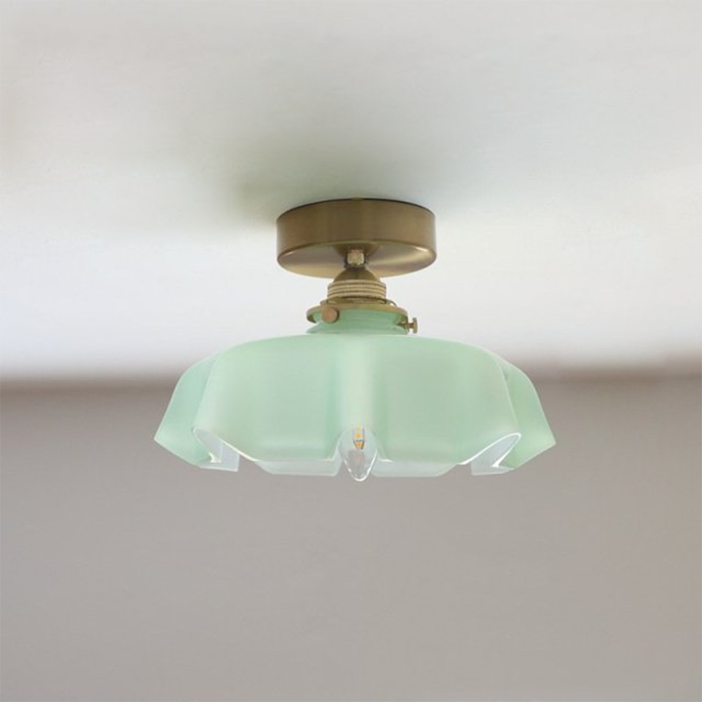 Flower Shaped GlassCeiling Light Macaron Color Ceiling Lamp -Homwarmy